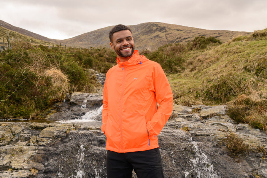 Bright orange clearance windbreaker