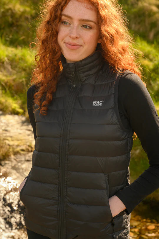 Alpine Ladies Packable Down Vest Black Mac in a Sac NZ