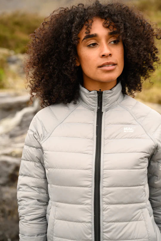 Polar Ladies Reversible Down Jacket Black Grey