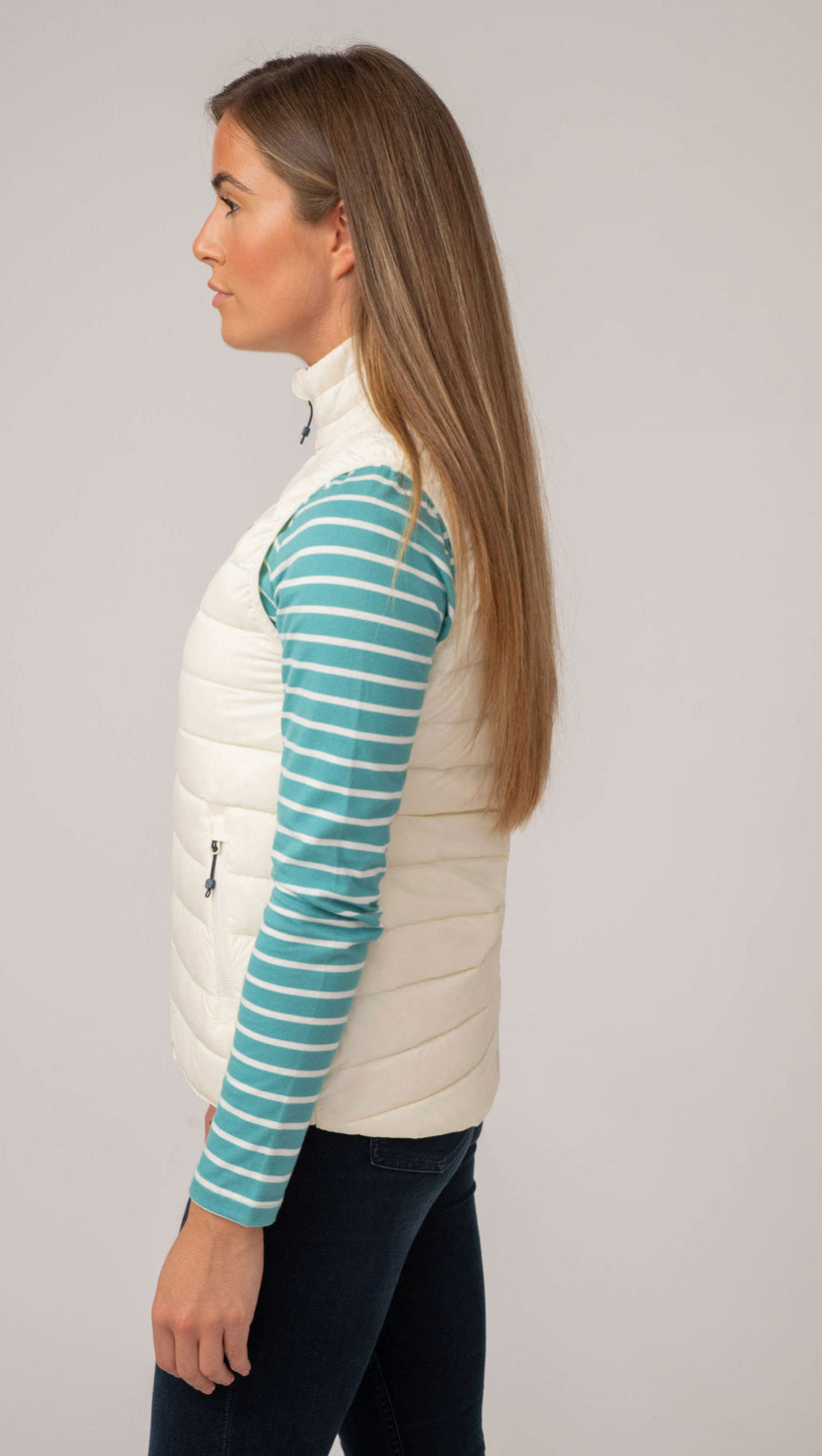 Alpine Ladies Packable Down Vest - Ivory