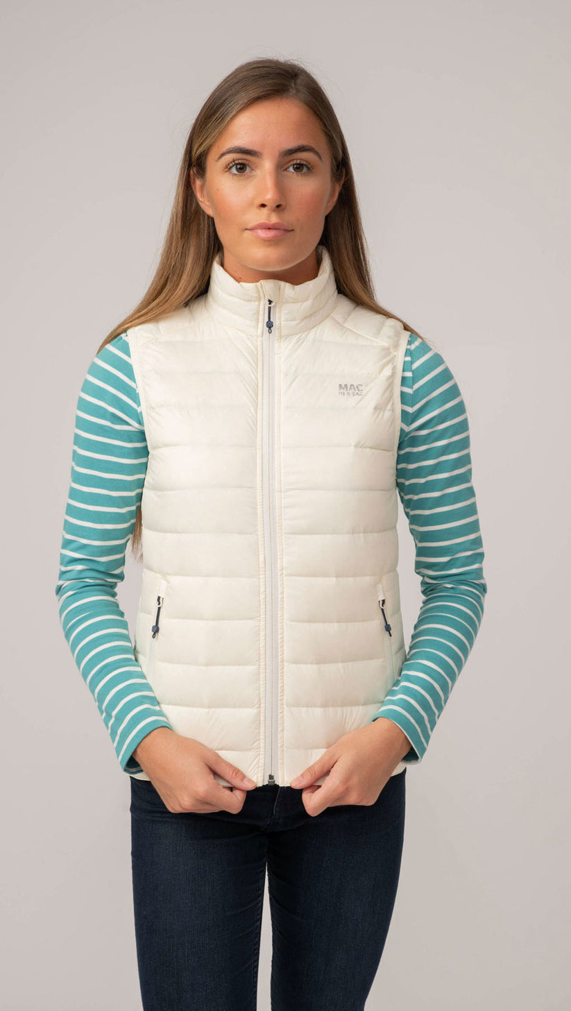 Alpine Ladies Packable Down Vest - Ivory