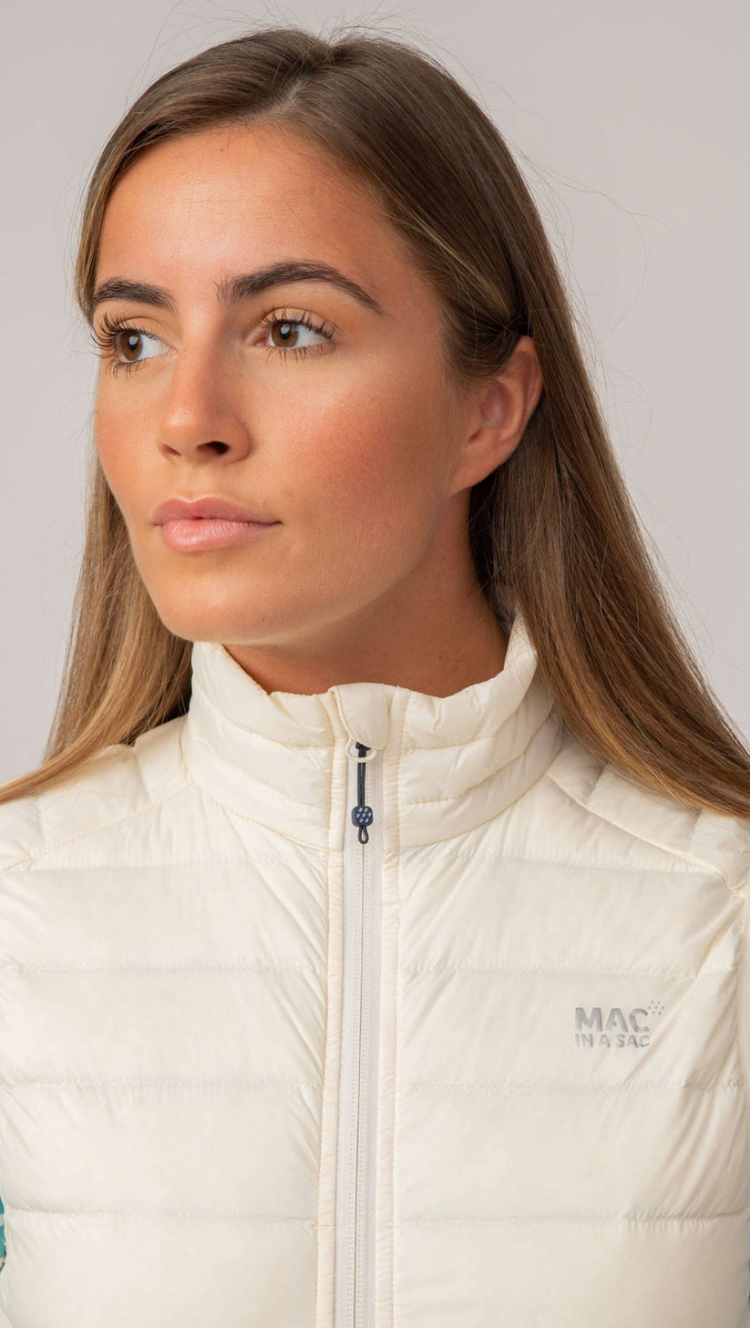 Alpine Ladies Packable Down Vest - Ivory