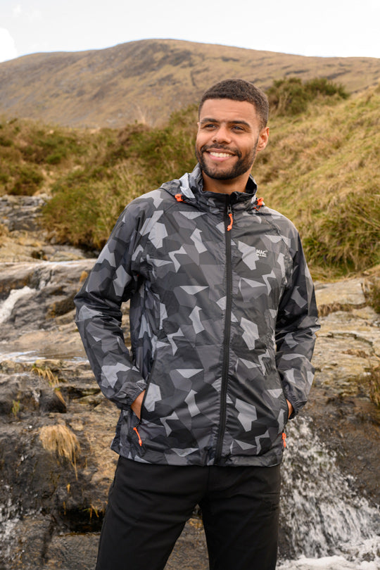 Origin Packable Jacket - Black Camo – Mac in a Sac NZ
