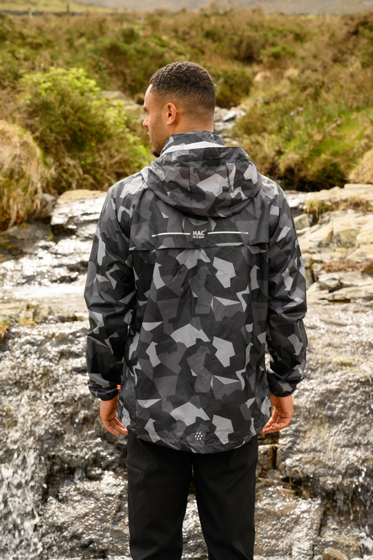 Origin Packable Jacket - Black Camo – Mac in a Sac NZ