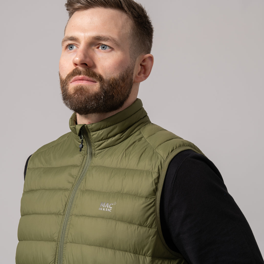 Synergy Mens Packable Vest - Khaki