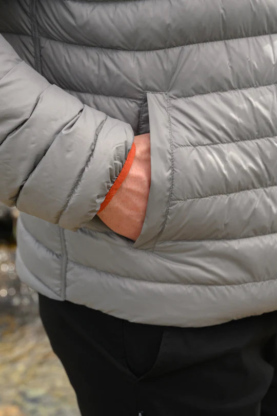 Polar Mens Reversible Down Jacket - Burnt Orange Grey