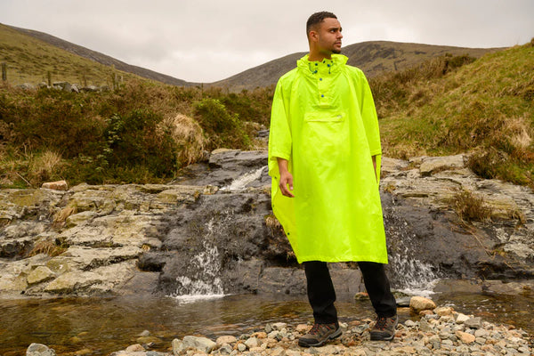 Yellow cheap poncho raincoat