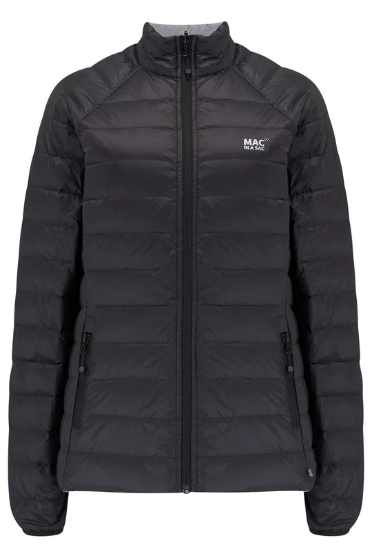 Polar Ladies Reversible Down Jacket - Black Grey