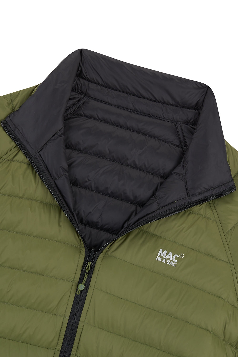 Polar Mens Reversible Down Jacket - Khaki Black