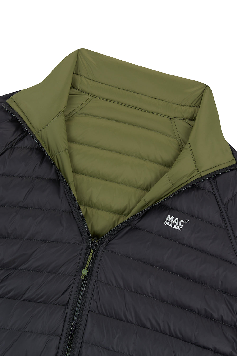 Polar Mens Reversible Down Jacket - Khaki Black