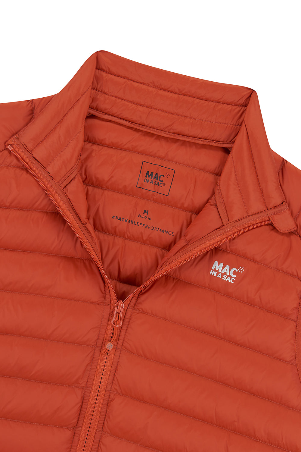 Alpine Mens Packable Down Vest - Burnt Orange
